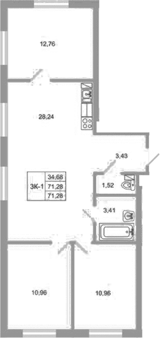 Планировка 4-комн.+