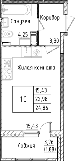 Планировка Студия