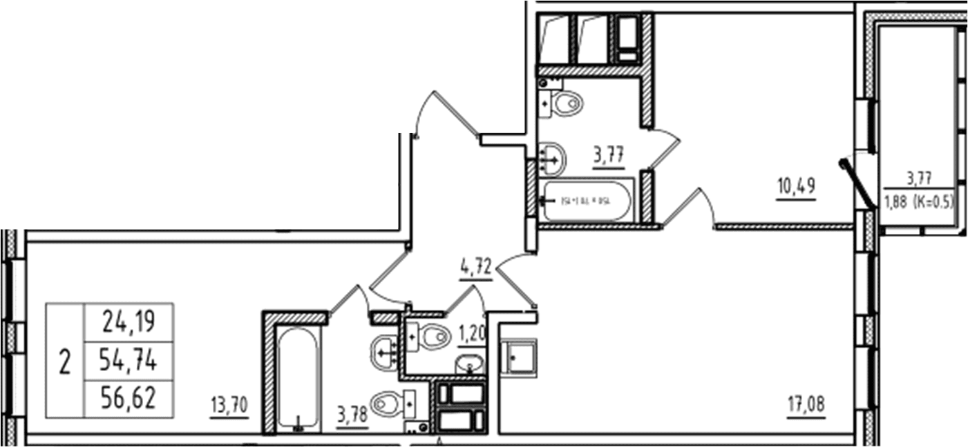Планировка 3-комн.