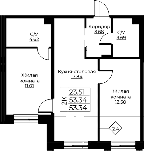 Планировка 3-комн.