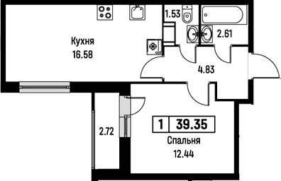 Планировка 2-комн.
