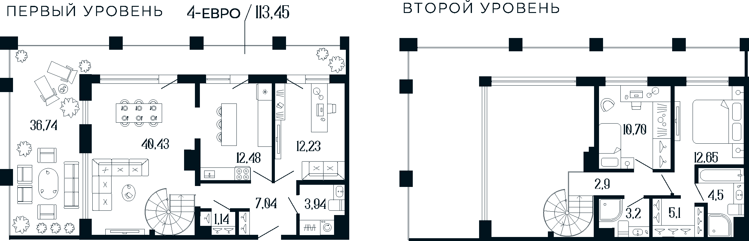 Планировка 4-комн.+