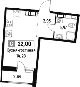 Планировка Студия