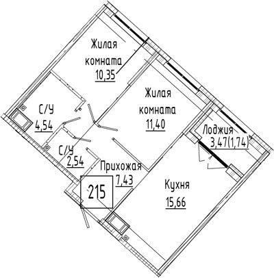 Планировка 3-комн.