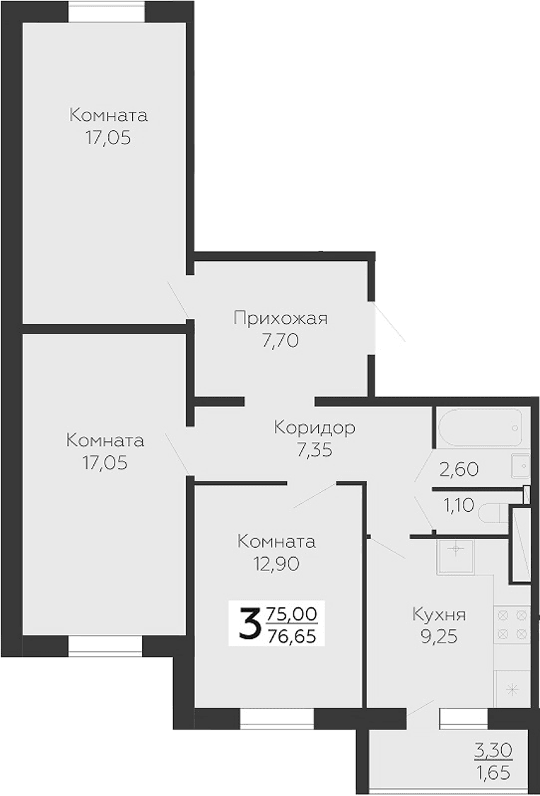 Планировка 3-комн.