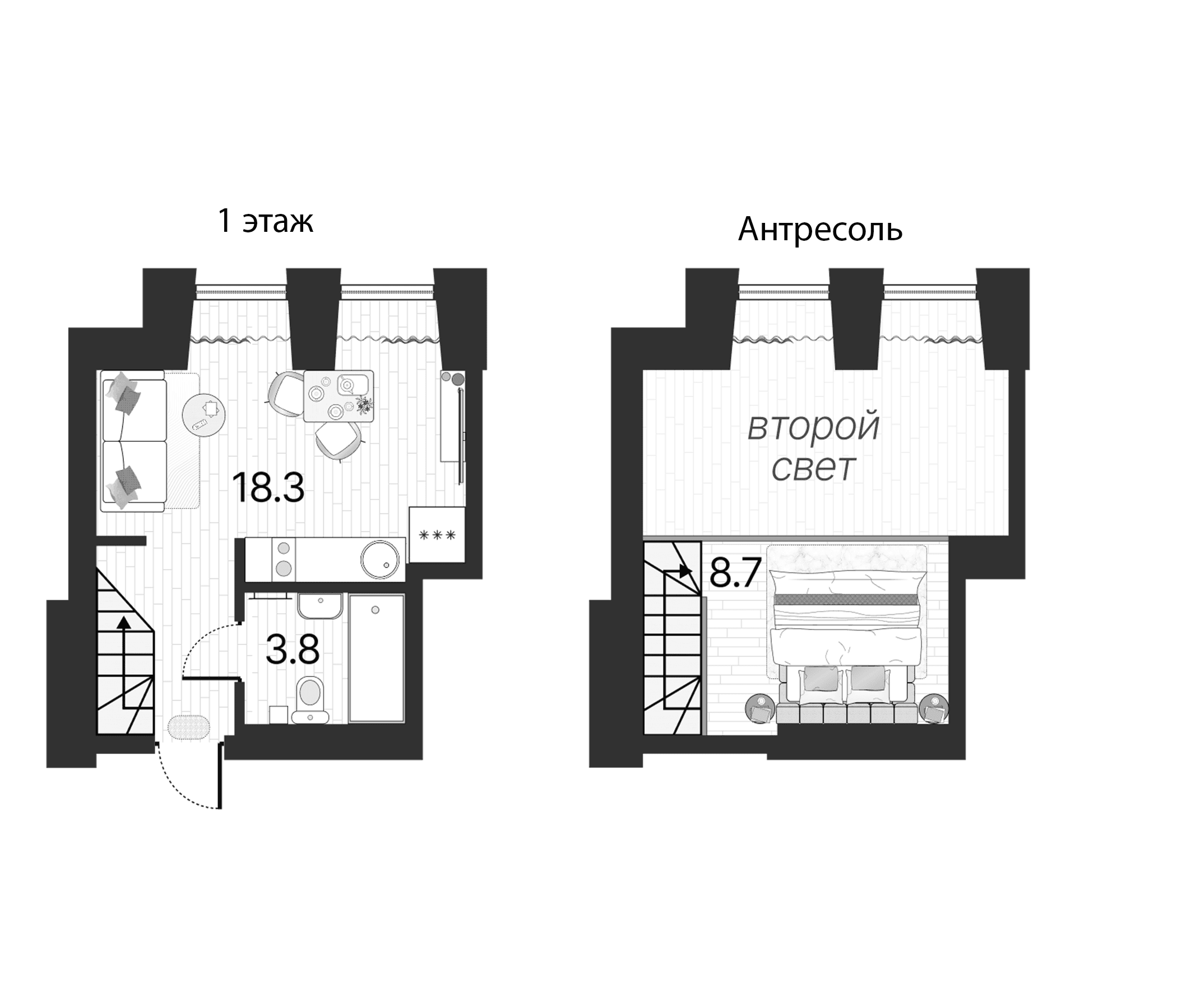 Планировка 2-комн.