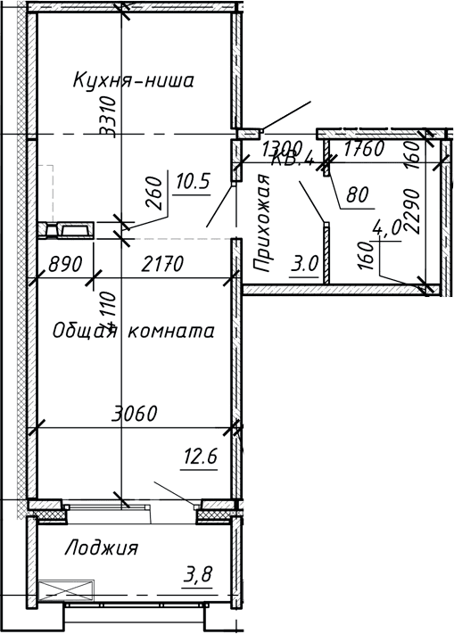 Планировка 1-комн.