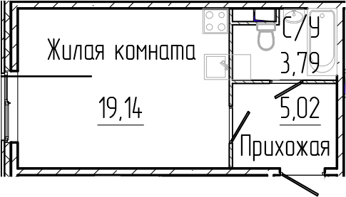 Планировка Студия