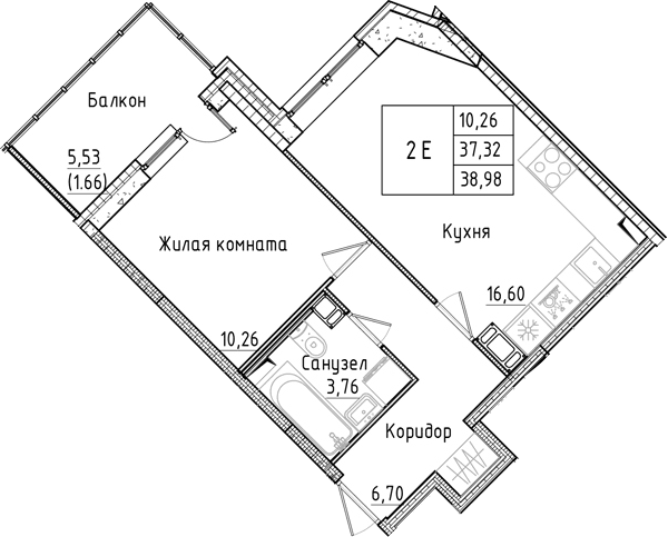 Планировка 2-комн.