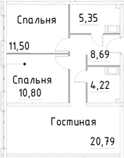 Планировка 3-комн.