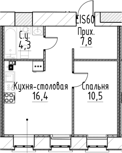 Планировка 2-комн.