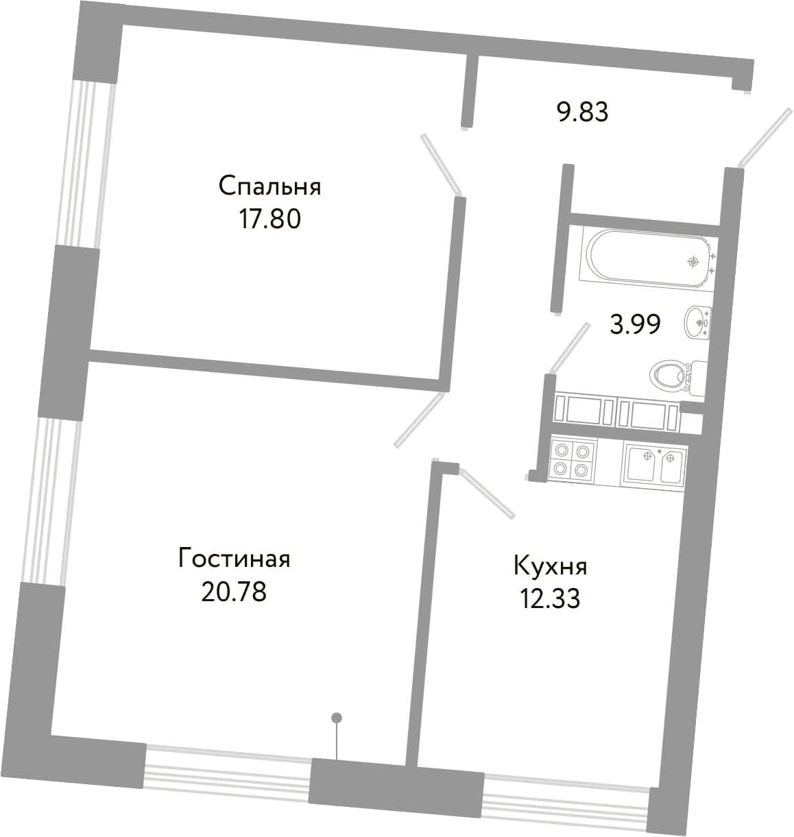 Планировка 2-комн.