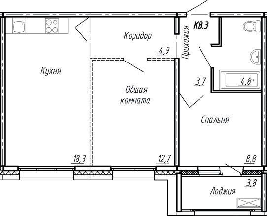 Планировка 3-комн.