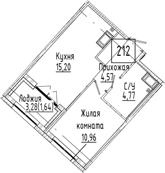Планировка 2-комн.