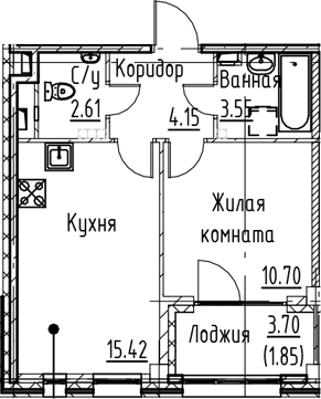 Планировка 2-комн.