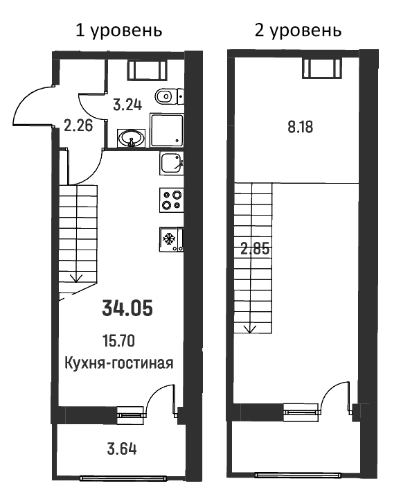 Планировка 1-комн.