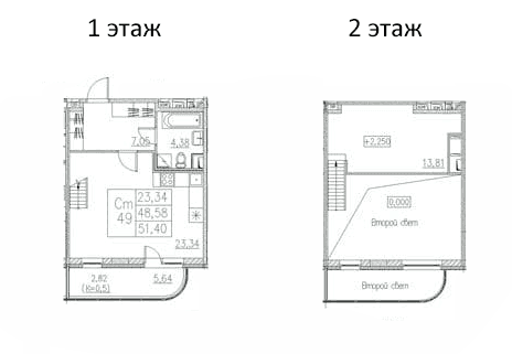 Планировка Студия