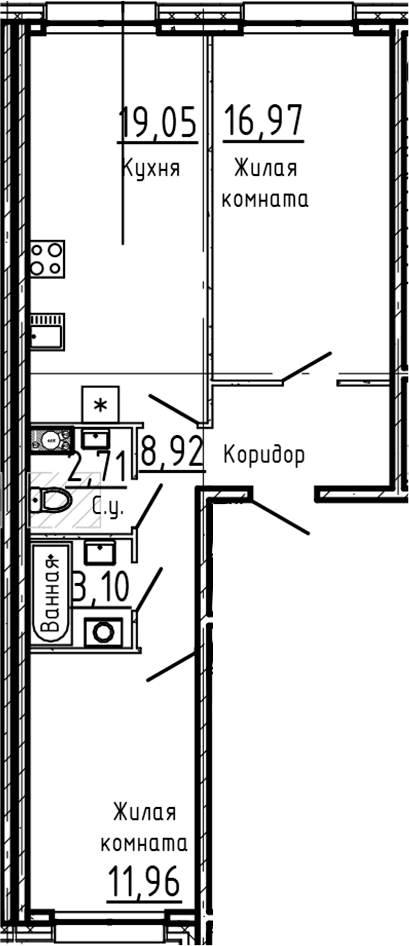 Планировка 3-комн.