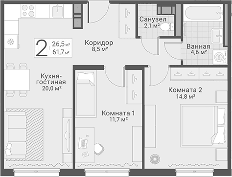 Планировка 3-комн.