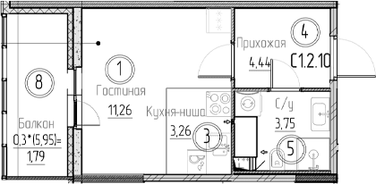 Планировка Студия