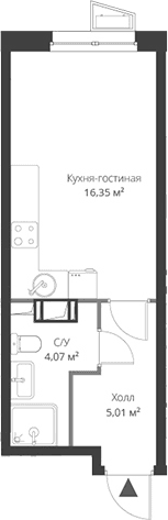 Планировка Студия