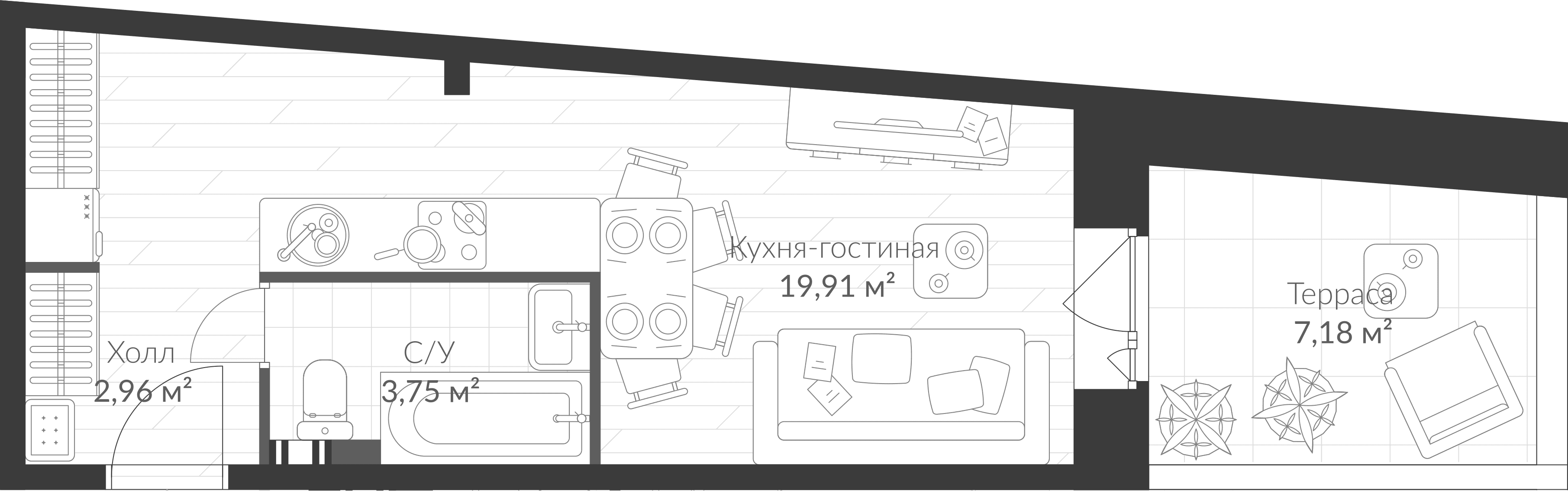 Планировка Студия