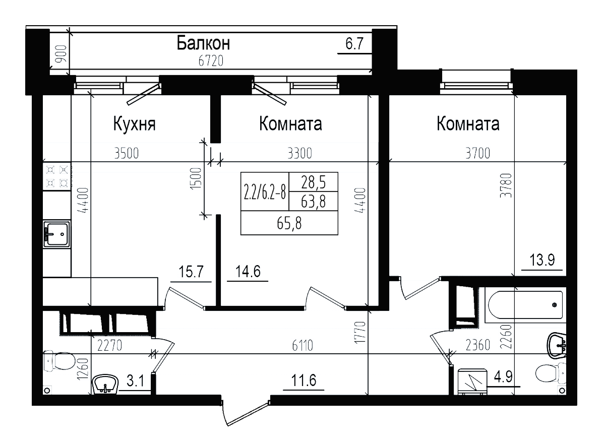 Планировка 3-комн.