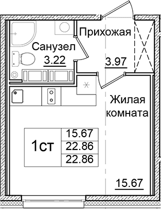 Планировка Студия