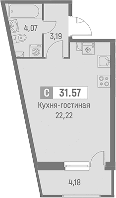 Планировка Студия