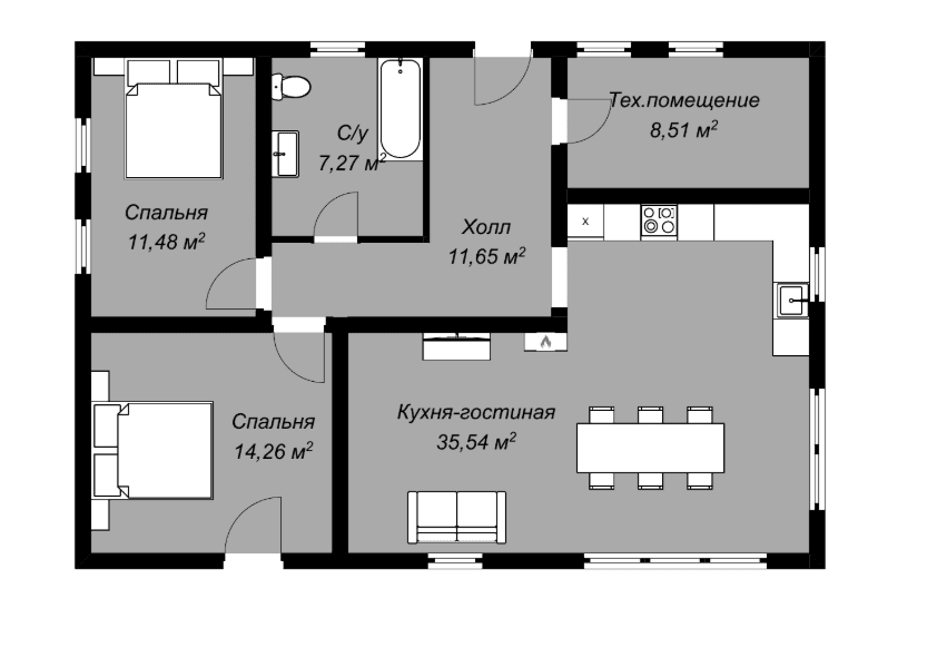 Планировка Студия