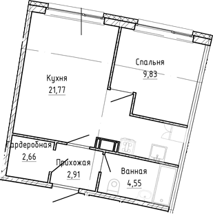 Планировка 2-комн.