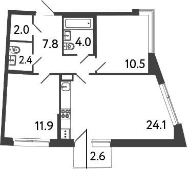 Планировка 3-комн.