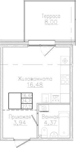 Планировка Студия