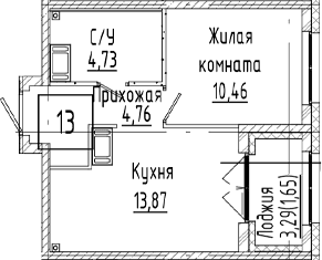 Планировка 1-комн.